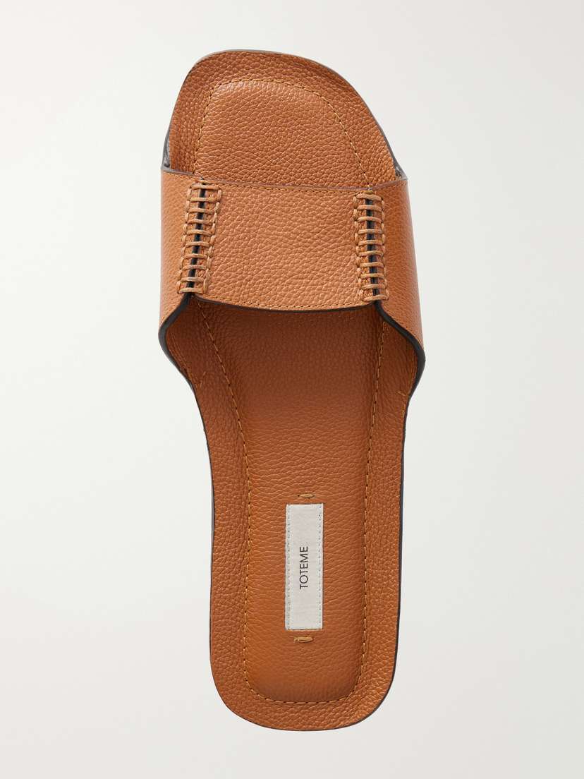 TOTEME Textured-leather Slides | Thumbnail 6