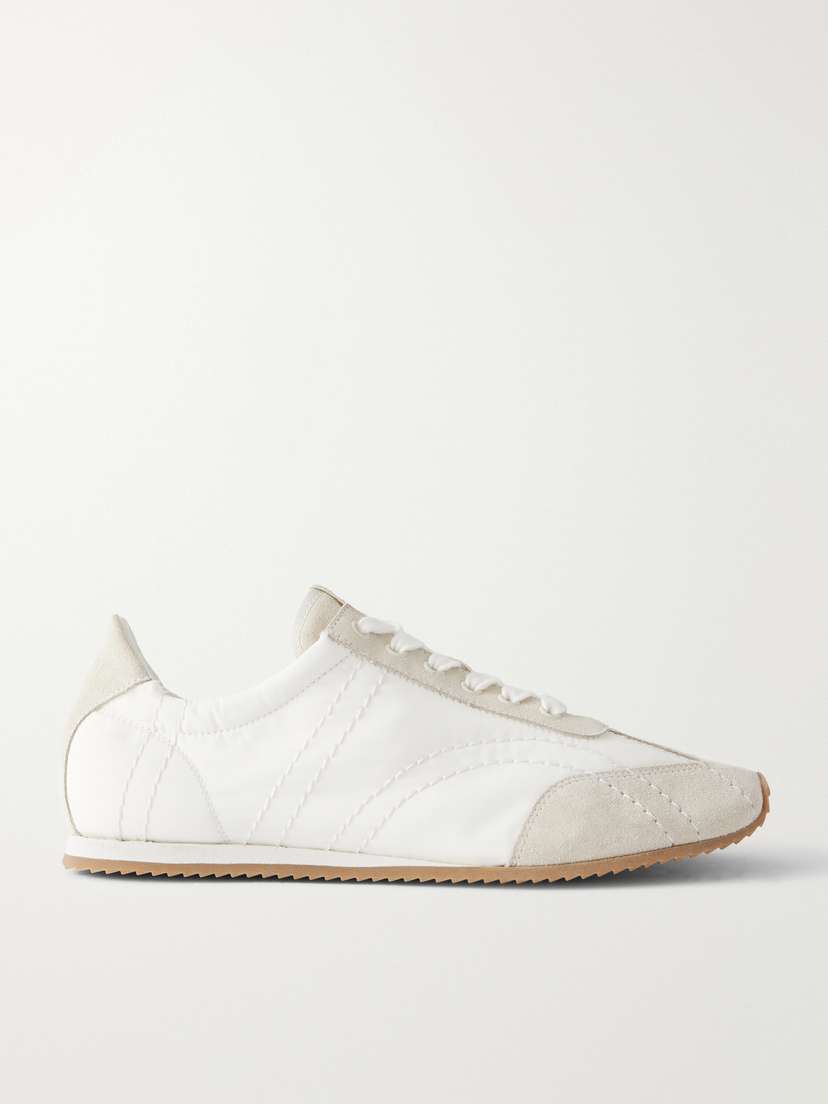 TOTEME Flex Suede-trimmed Shell Sneakers | Thumbnail 6 TOTEME Flex Suede-trimmed Shell Sneakers | Thumbnail 6