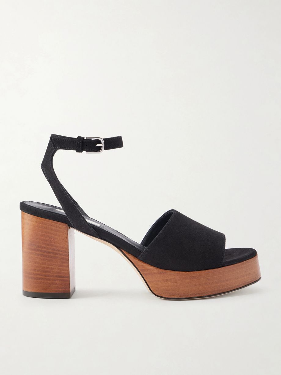 Satin platform sandals