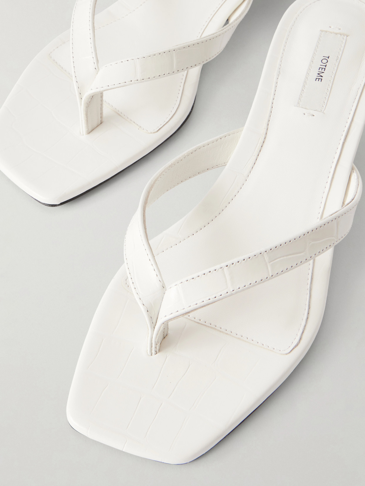 Naplack Leather Thong Sandals