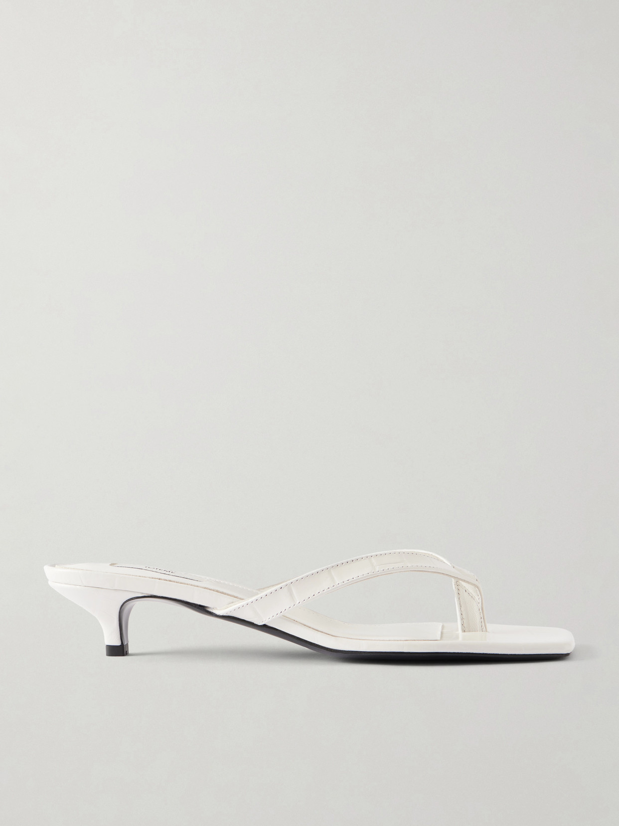 TOTEME - Naplack Leather Thong Sandals - Neutrals