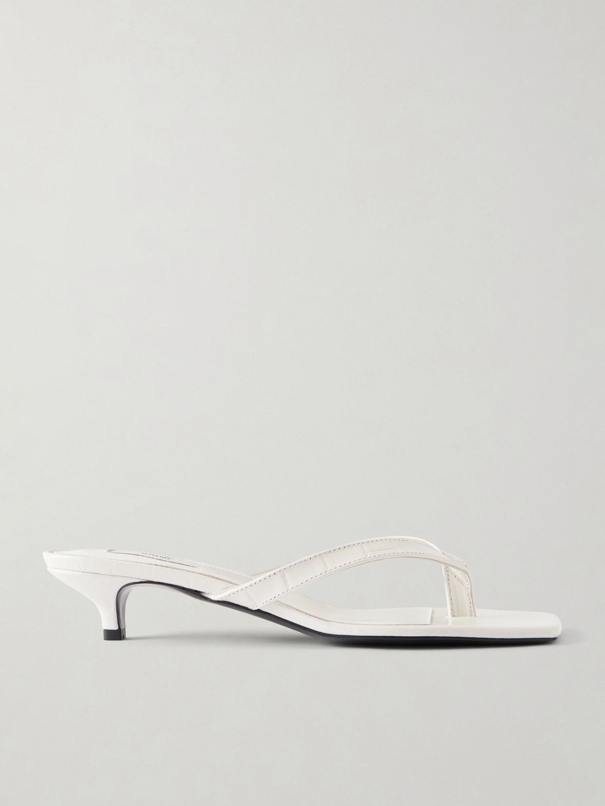 Naplack leather thong sandals