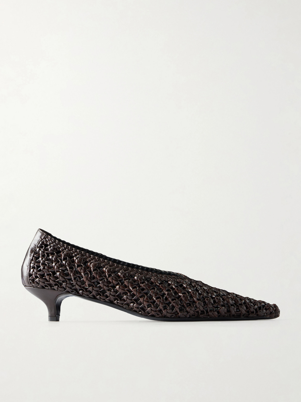 Totême Woven Leather Pumps In Brown