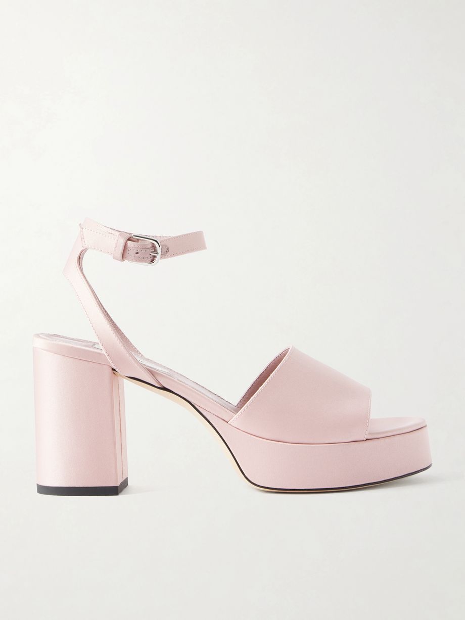 Satin platform sandals