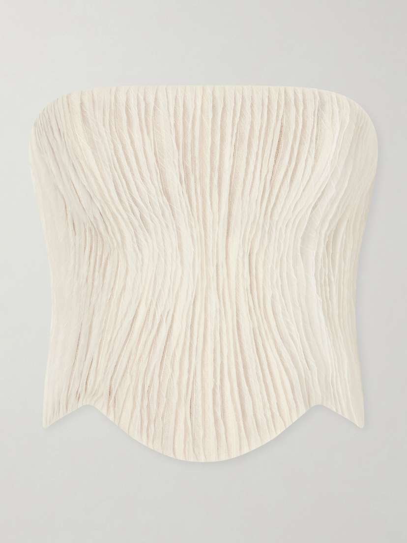 Danielle Frankel Anais Crinkled-organza Bustier Top | Thumbnail 6 Danielle Frankel Anais Crinkled-organza Bustier Top | Thumbnail 6