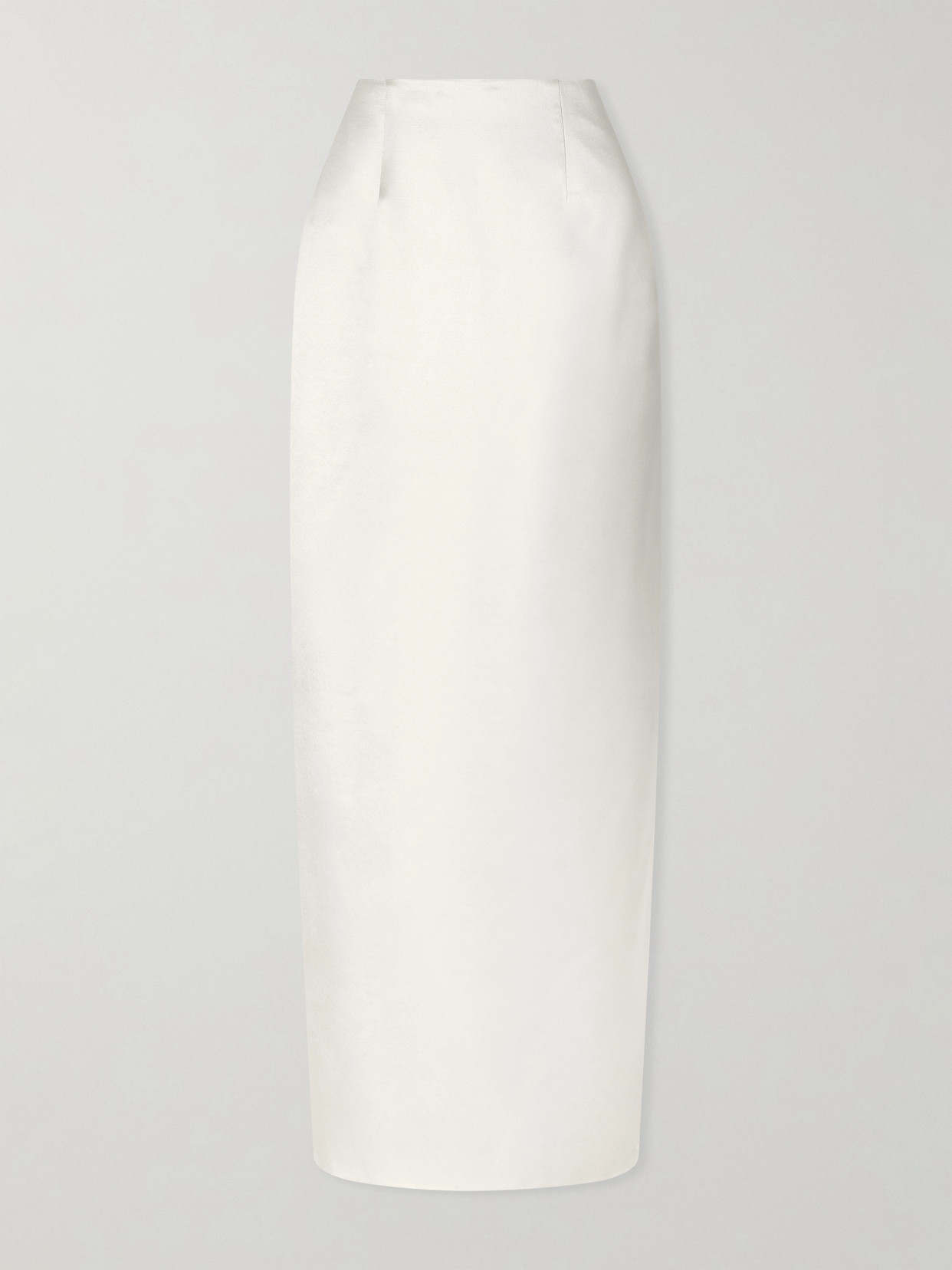 Danielle Frankel Tristan Silk And Wool-blend Satin Maxi Skirt In Neutral