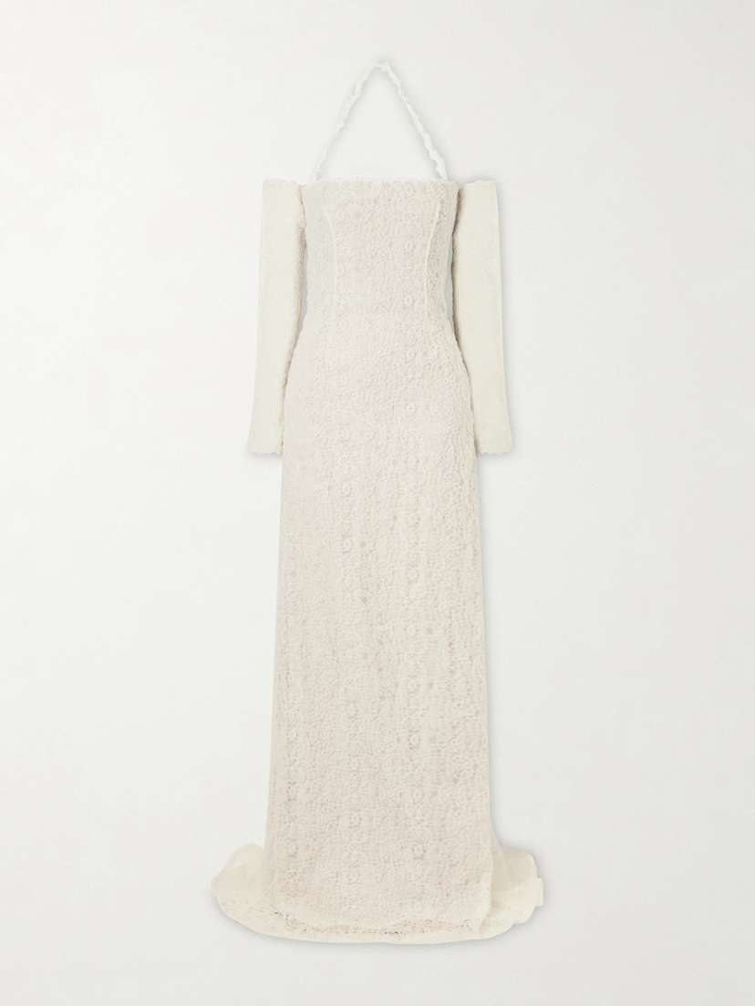Danielle Frankel Evie Embroidered Tulle And Organza Gown