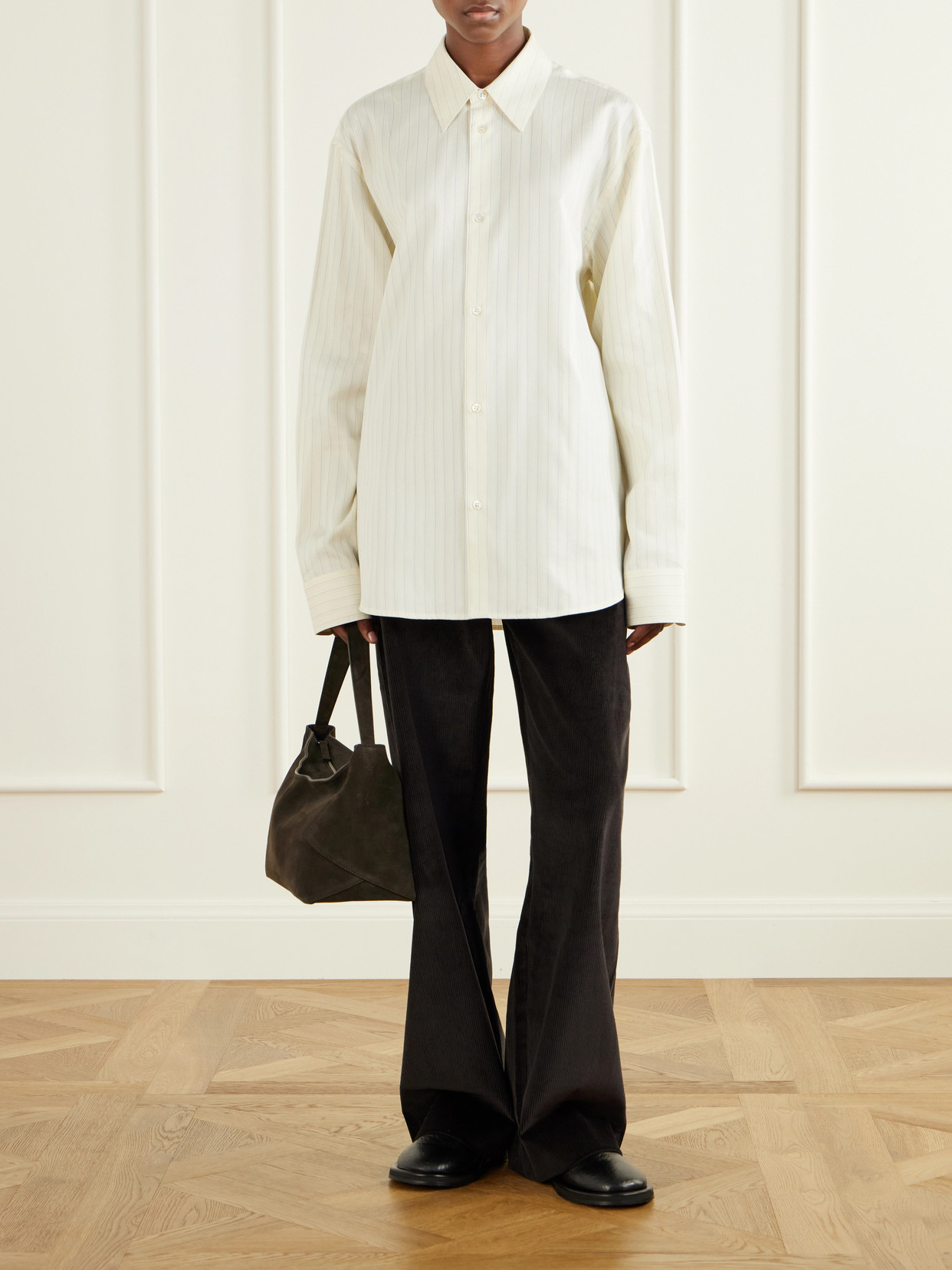View Striped Cotton And Silk-Blend Shirt