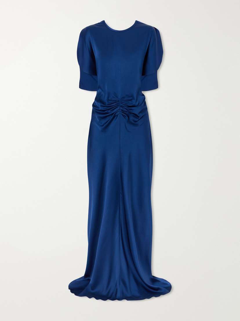 Victoria Beckham Isabella Ruched Satin Gown | Thumbnail 5 Victoria Beckham Isabella Ruched Satin Gown | Thumbnail 5