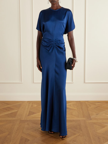 Victoria Beckham Isabella ruched satin gown
