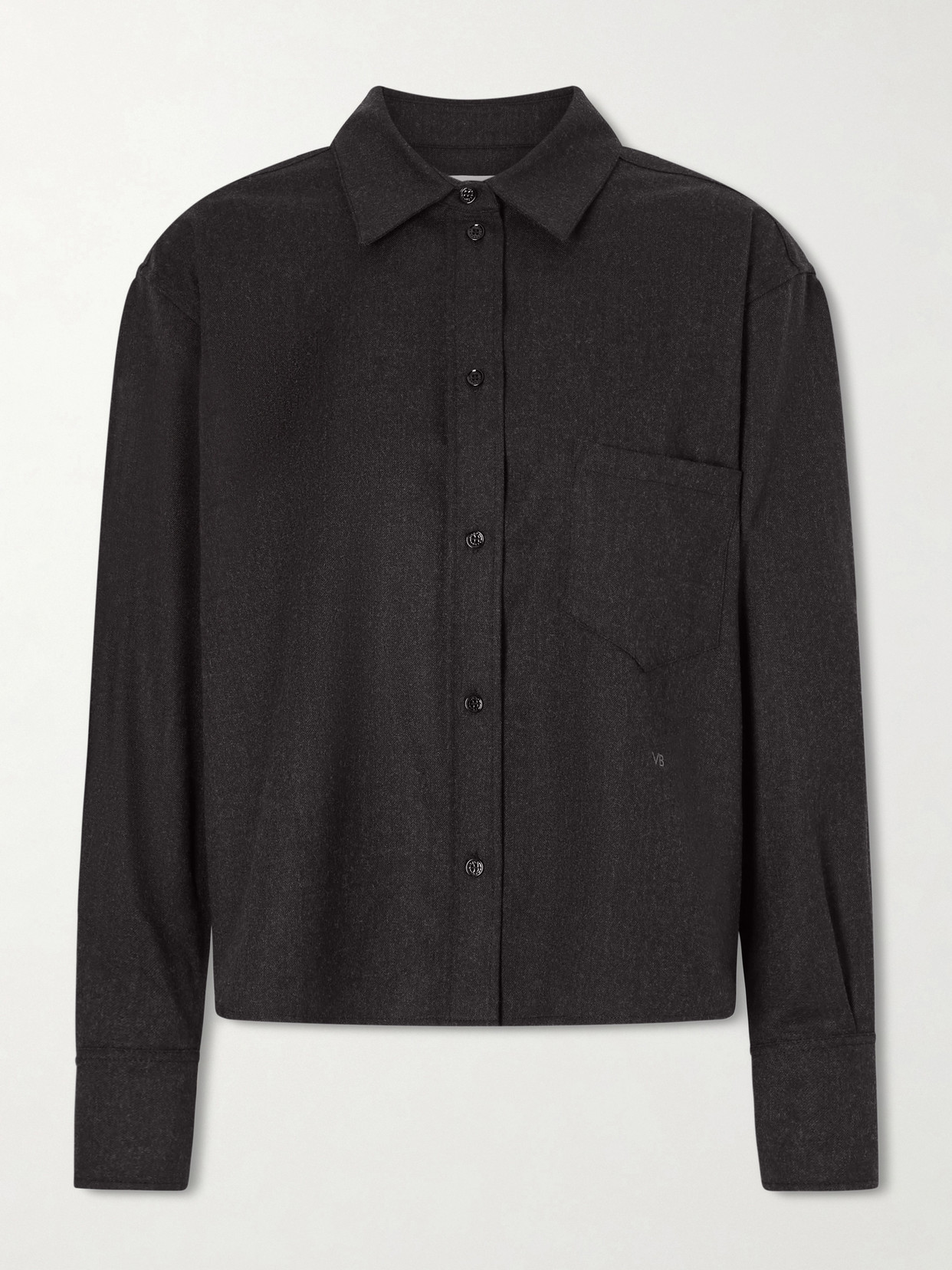 Victoria Beckham Ellys Wool Shirt In Black