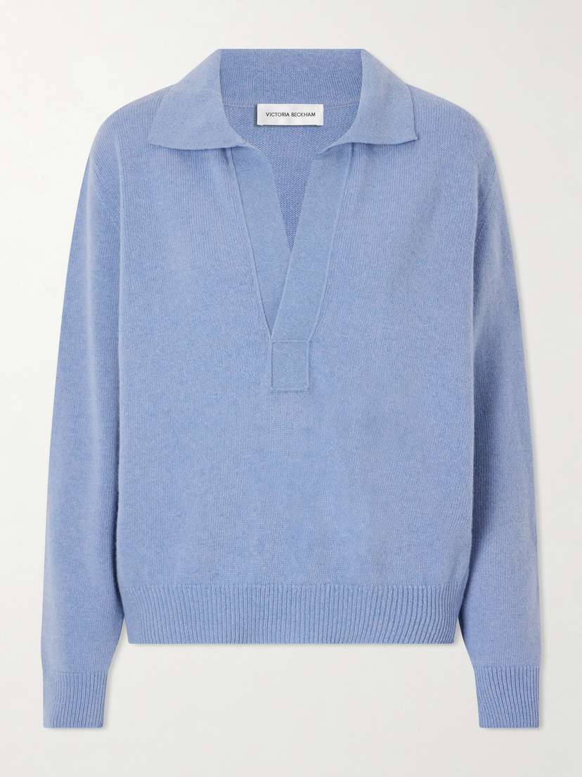 Victoria Beckham Genevieve Wool And Cashmere Polo Sweater | Thumbnail 6 Victoria Beckham Genevieve Wool And Cashmere Polo Sweater | Thumbnail 6