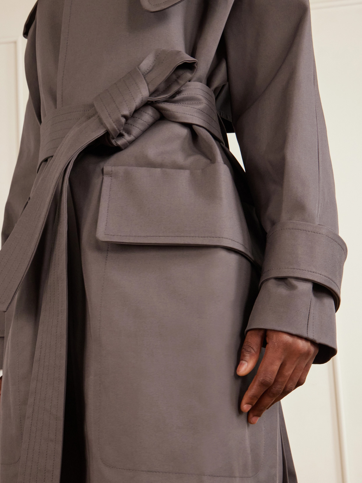 Philippa Belted Cotton Trench Coat