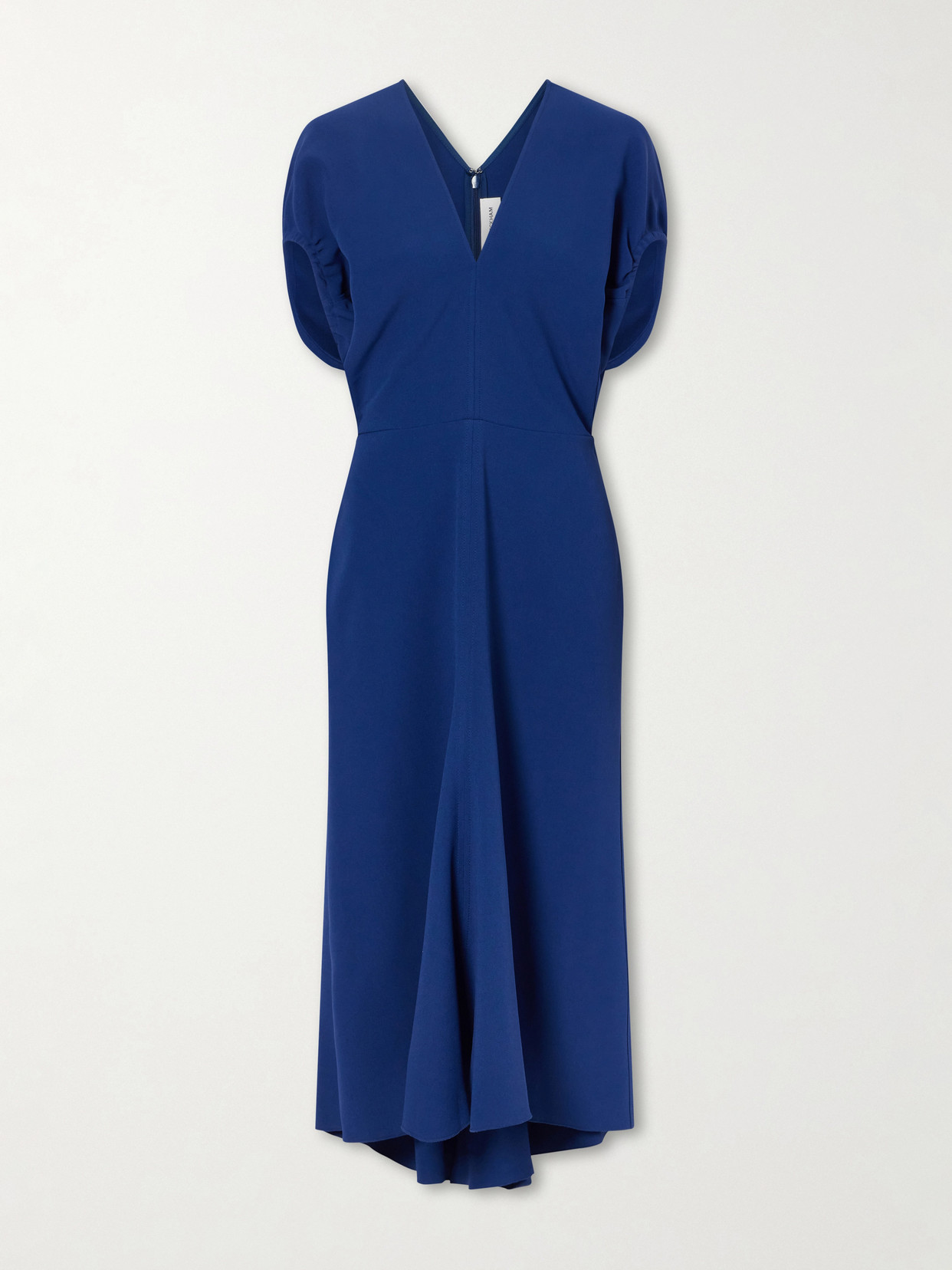 Victoria Beckham Edith Crepe Midi Dress In Blue