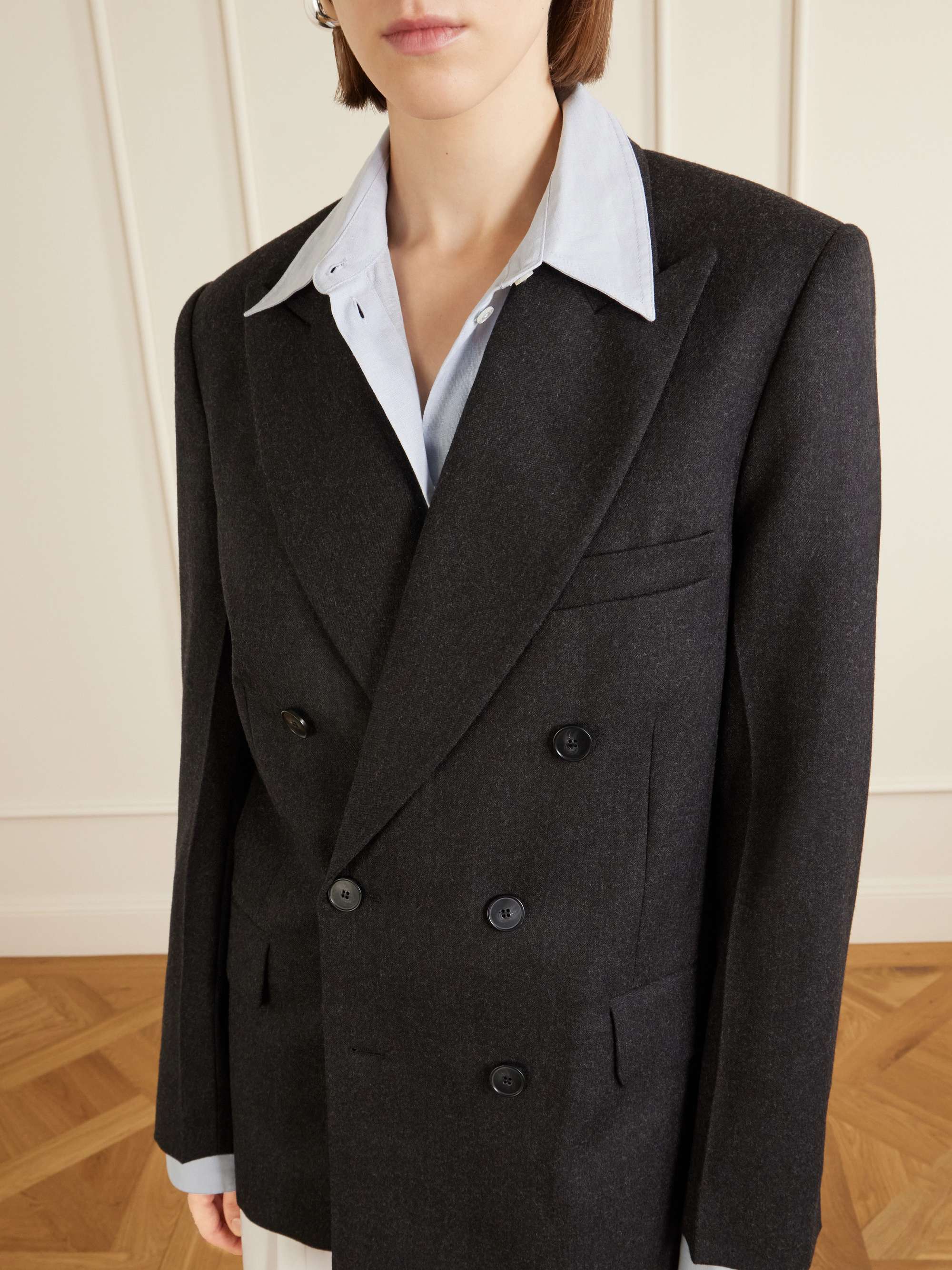 Victoria Beckham ブレザー ジャケット VICTORIA BECKHAM Beatrice double-breasted wool blazer | NET-A-PORTER