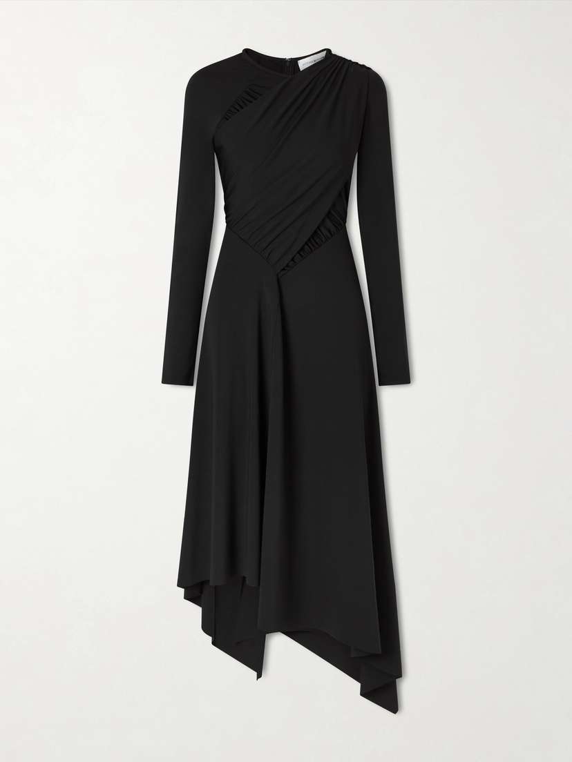 Victoria Beckham Gathered Crepe Midi Dress | Thumbnail 5
