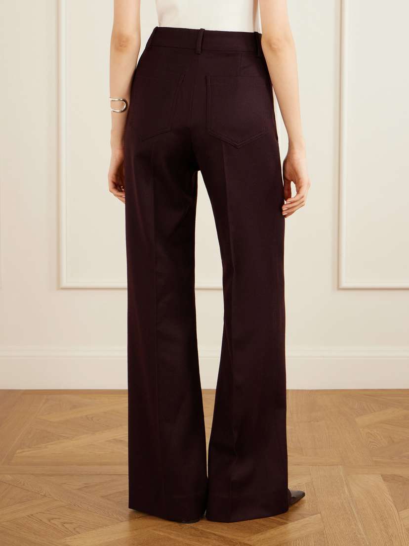 Victoria Beckham Alina Wool High-rise Straight-leg Pants | Thumbnail 4 Victoria Beckham Alina Wool High-rise Straight-leg Pants | Thumbnail 4