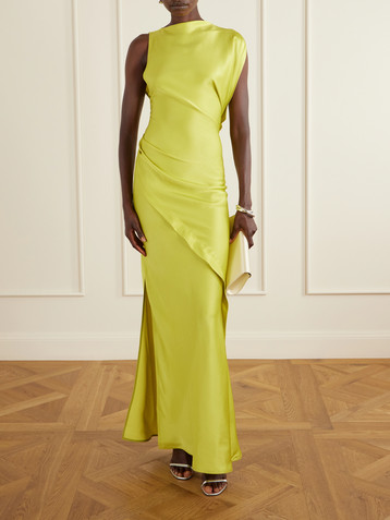 Victoria Beckham Satin draped gown