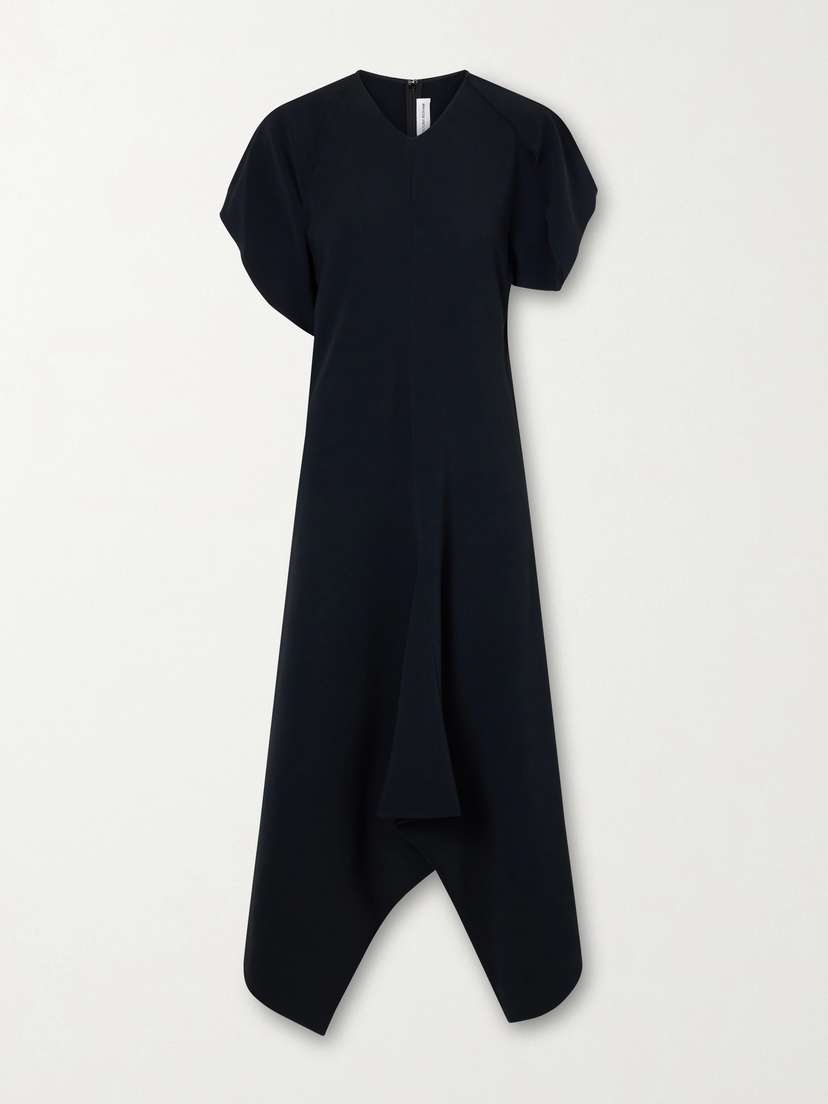 Victoria Beckham Draped Jersey Midi Dress