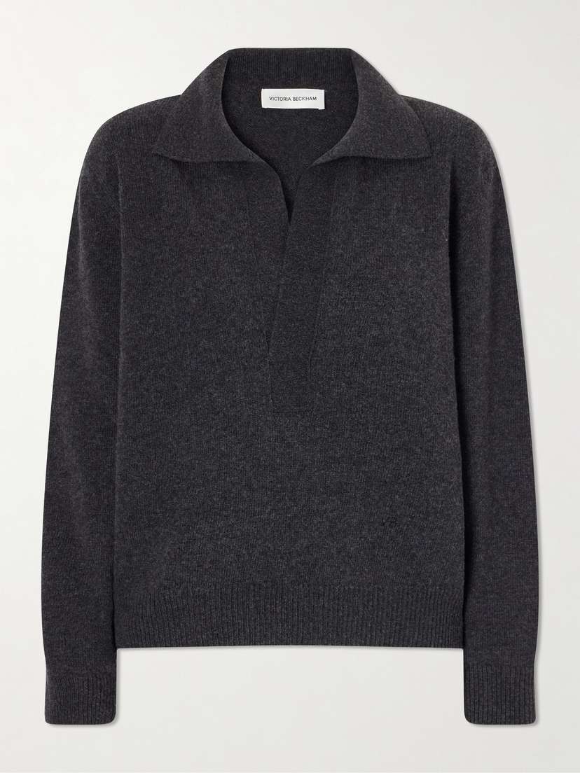 Victoria Beckham Genevieve Wool And Cashmere Polo Sweater | Thumbnail 6 Victoria Beckham Genevieve Wool And Cashmere Polo Sweater | Thumbnail 6