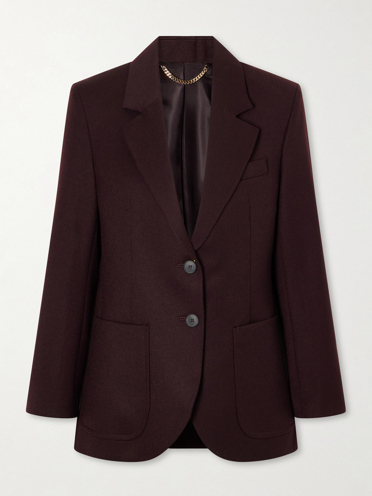 Victoria Beckham Katherine Wool Jacket In Burgundy