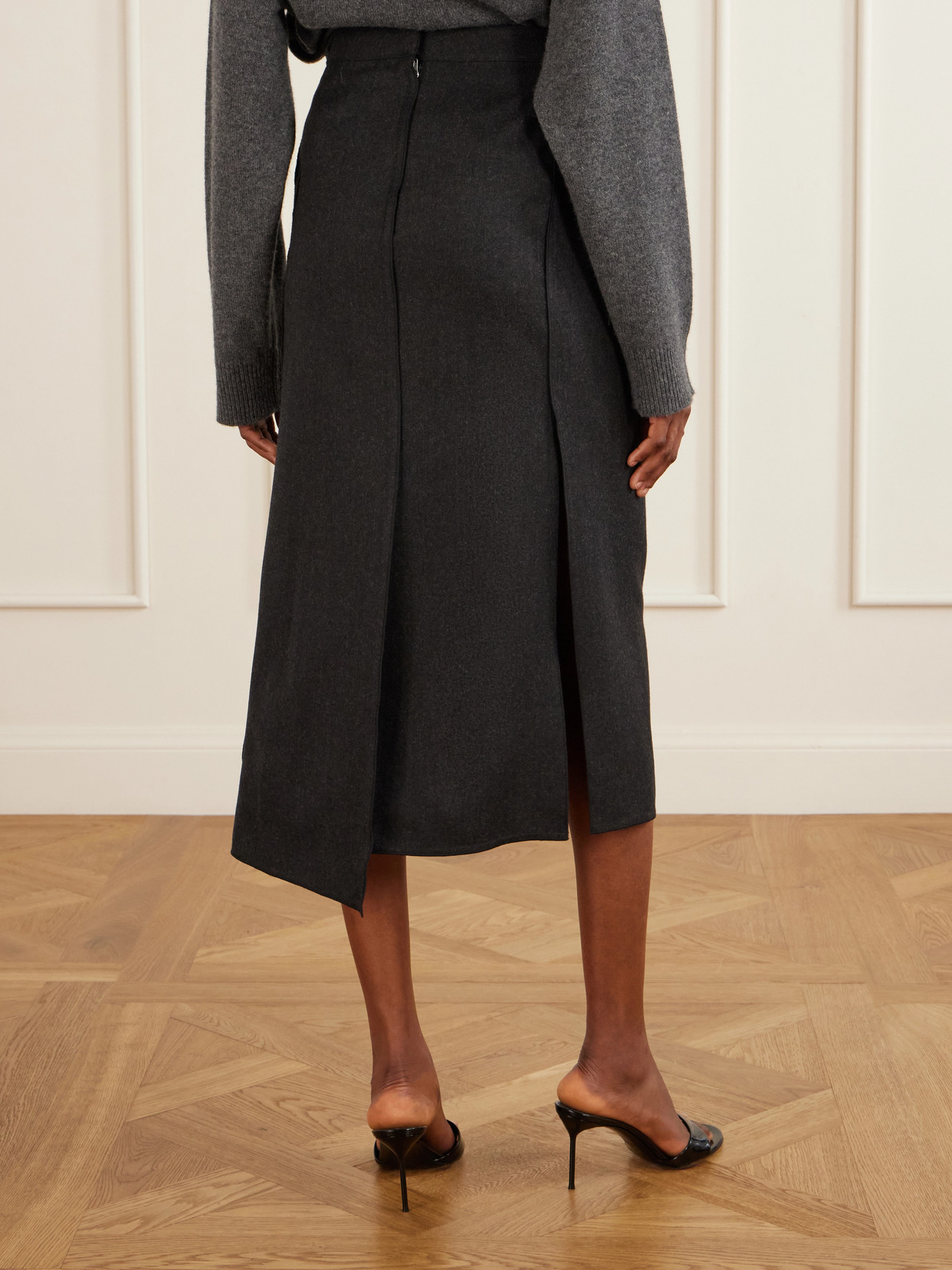 Wool Pleated Midi