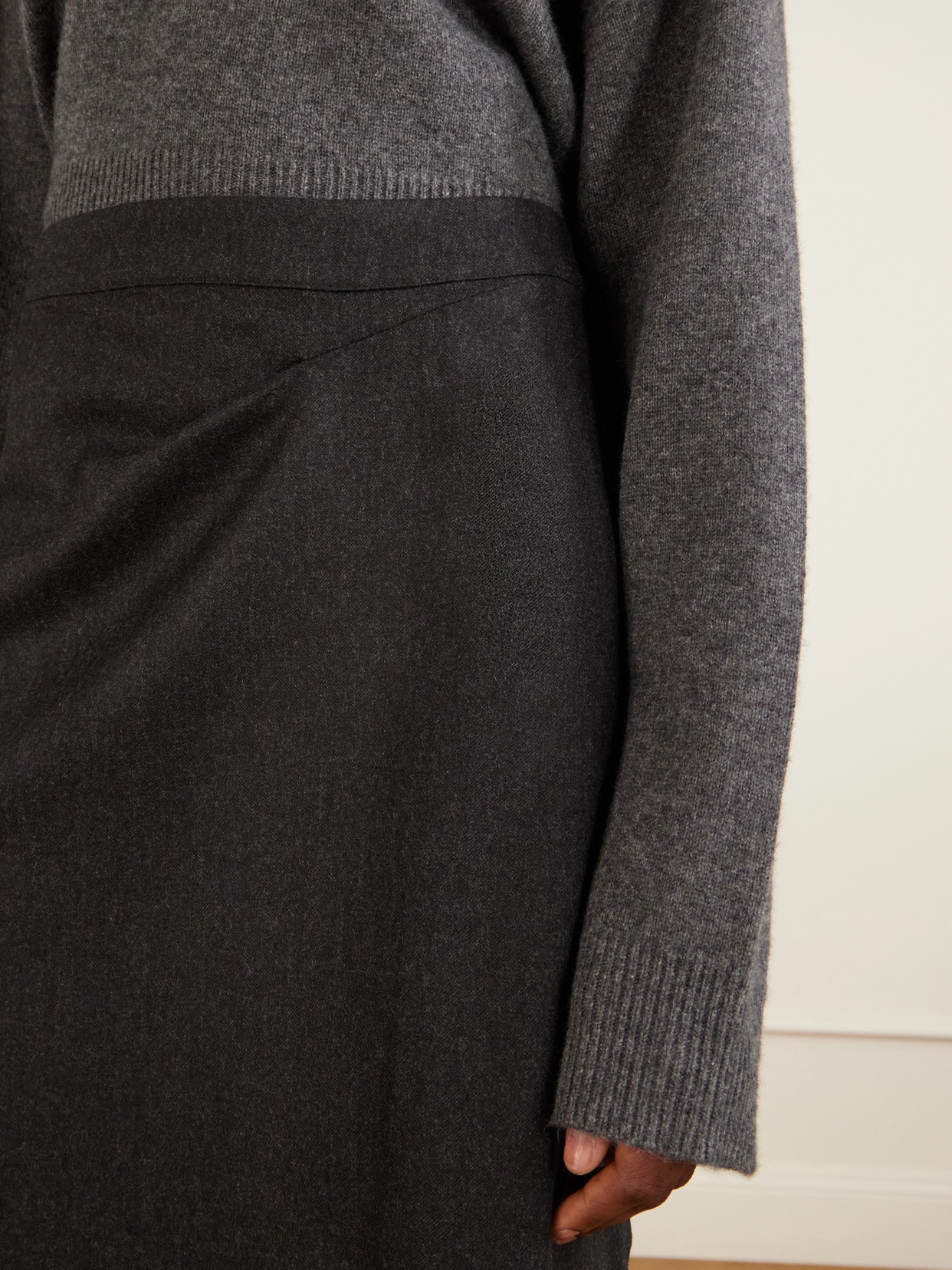 Wool Pleated Midi
