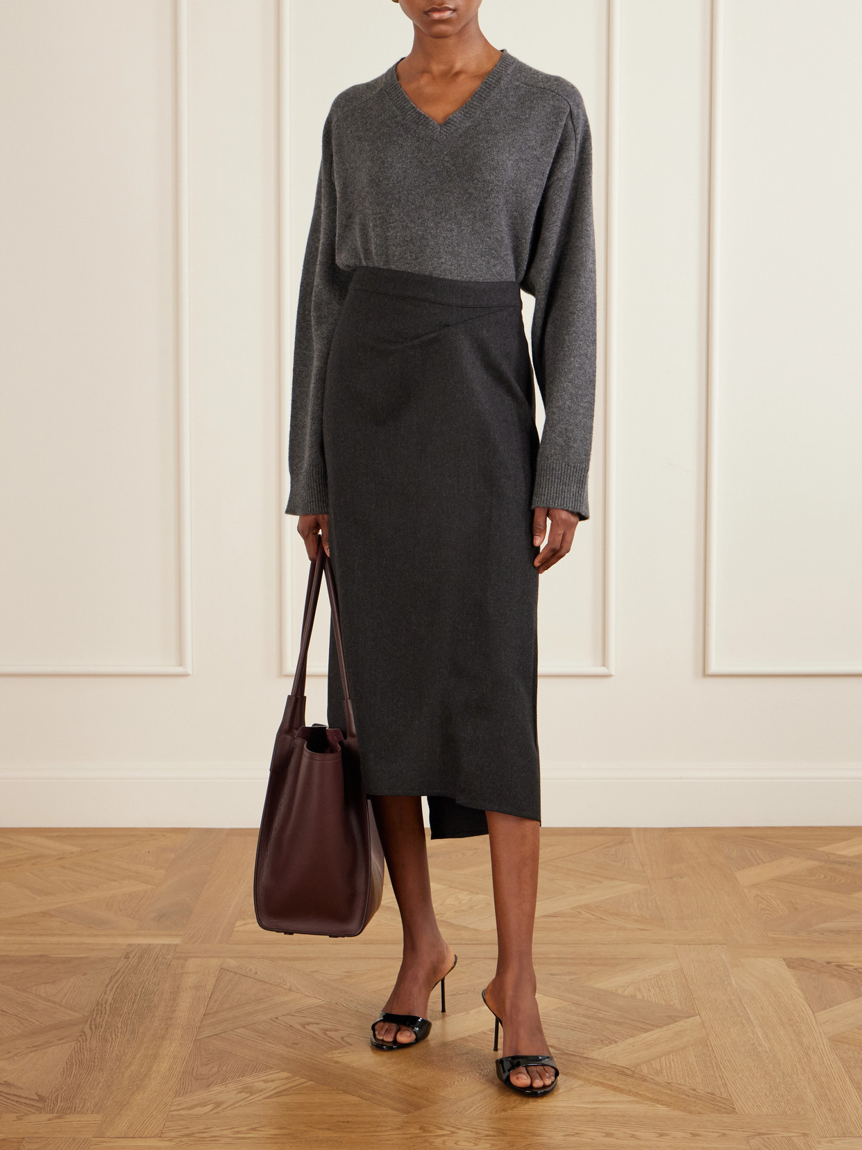 Wool Pleated Midi