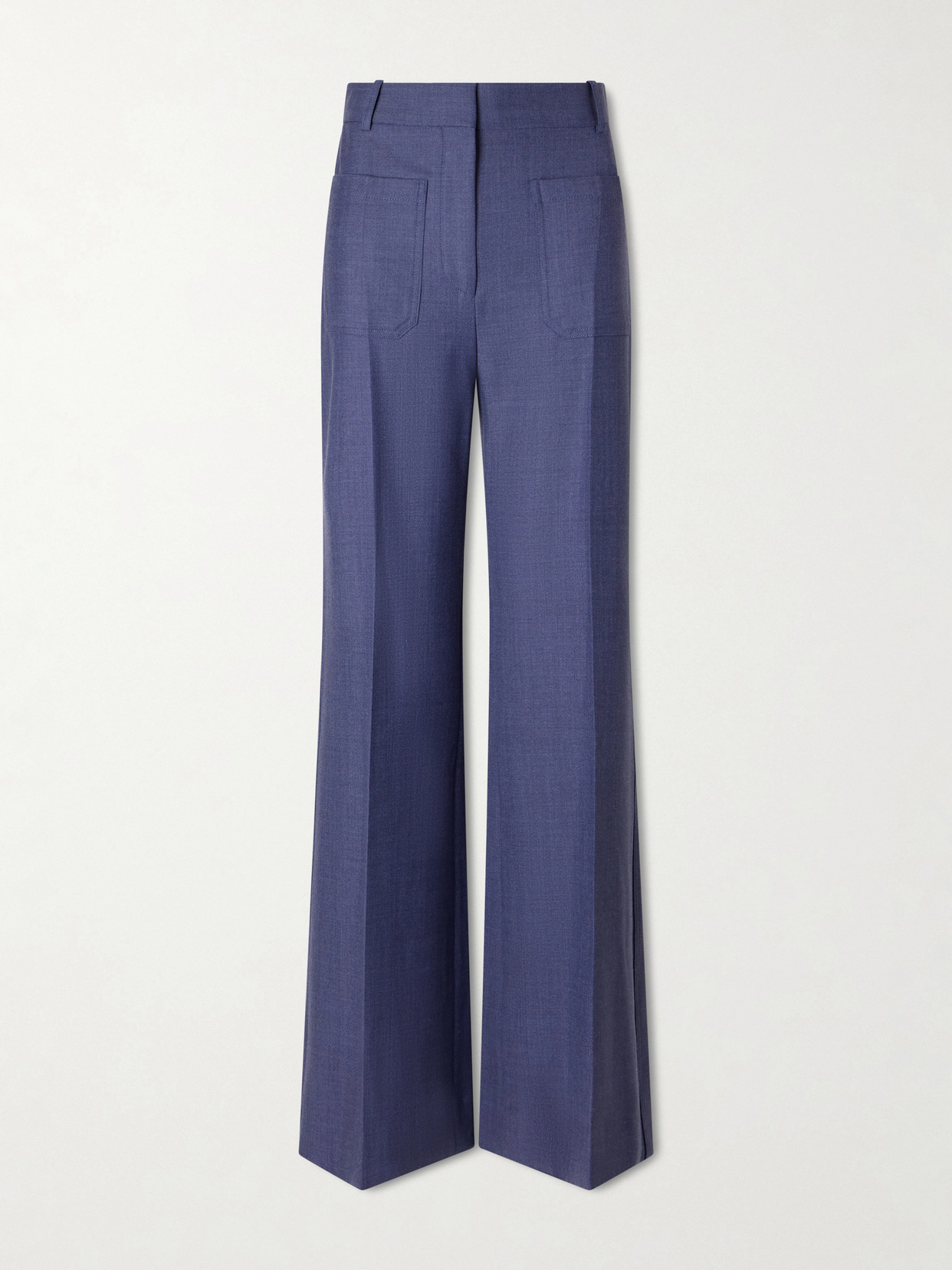 Victoria Beckham - Alina Woven Wide-leg Pants - Blue