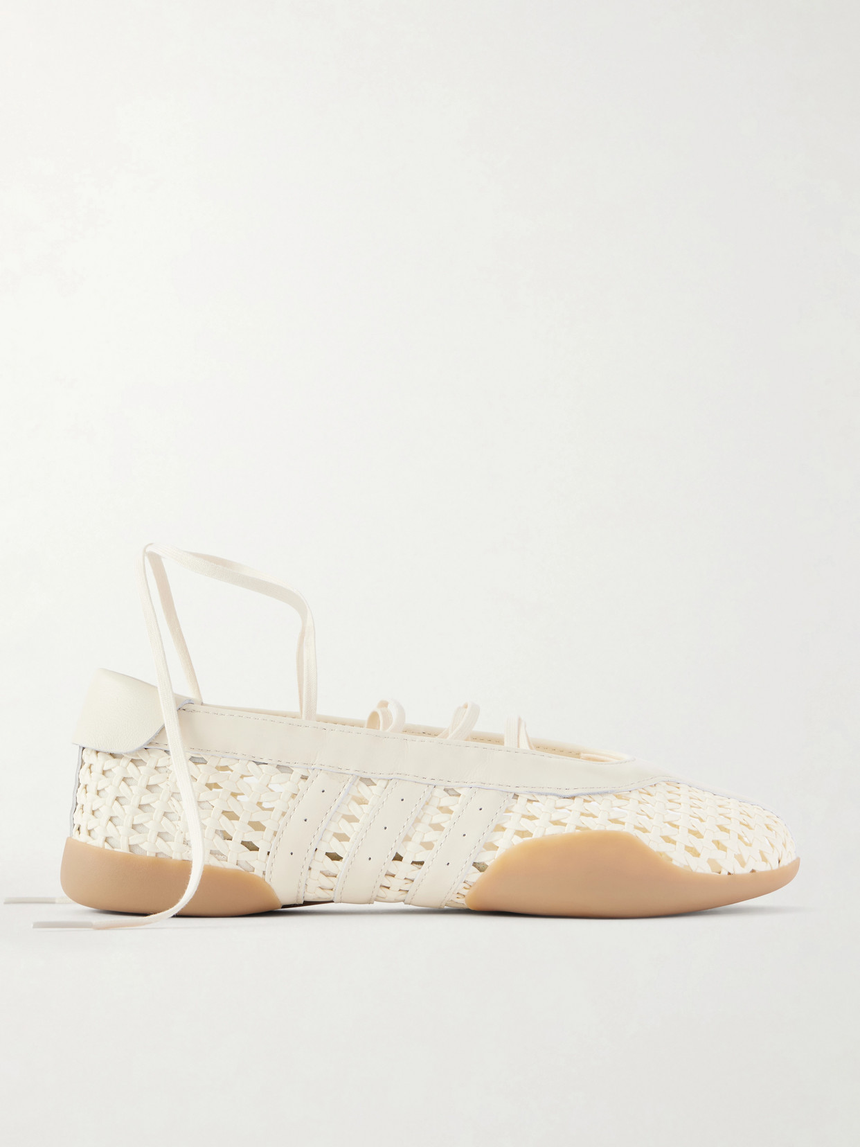 Taekwondo Mei Ballet Leather-Trimmed Rubber Sneakers