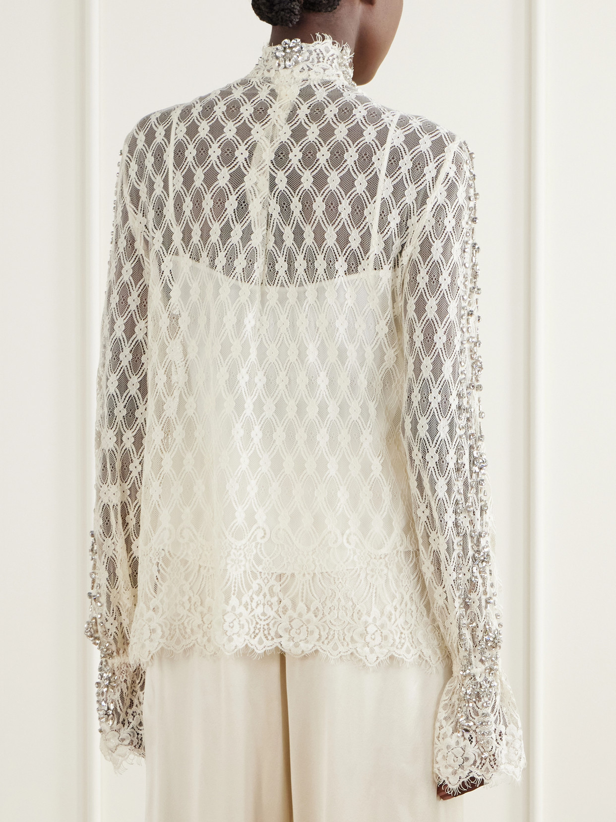 Lilou Embellished Lace Shirt