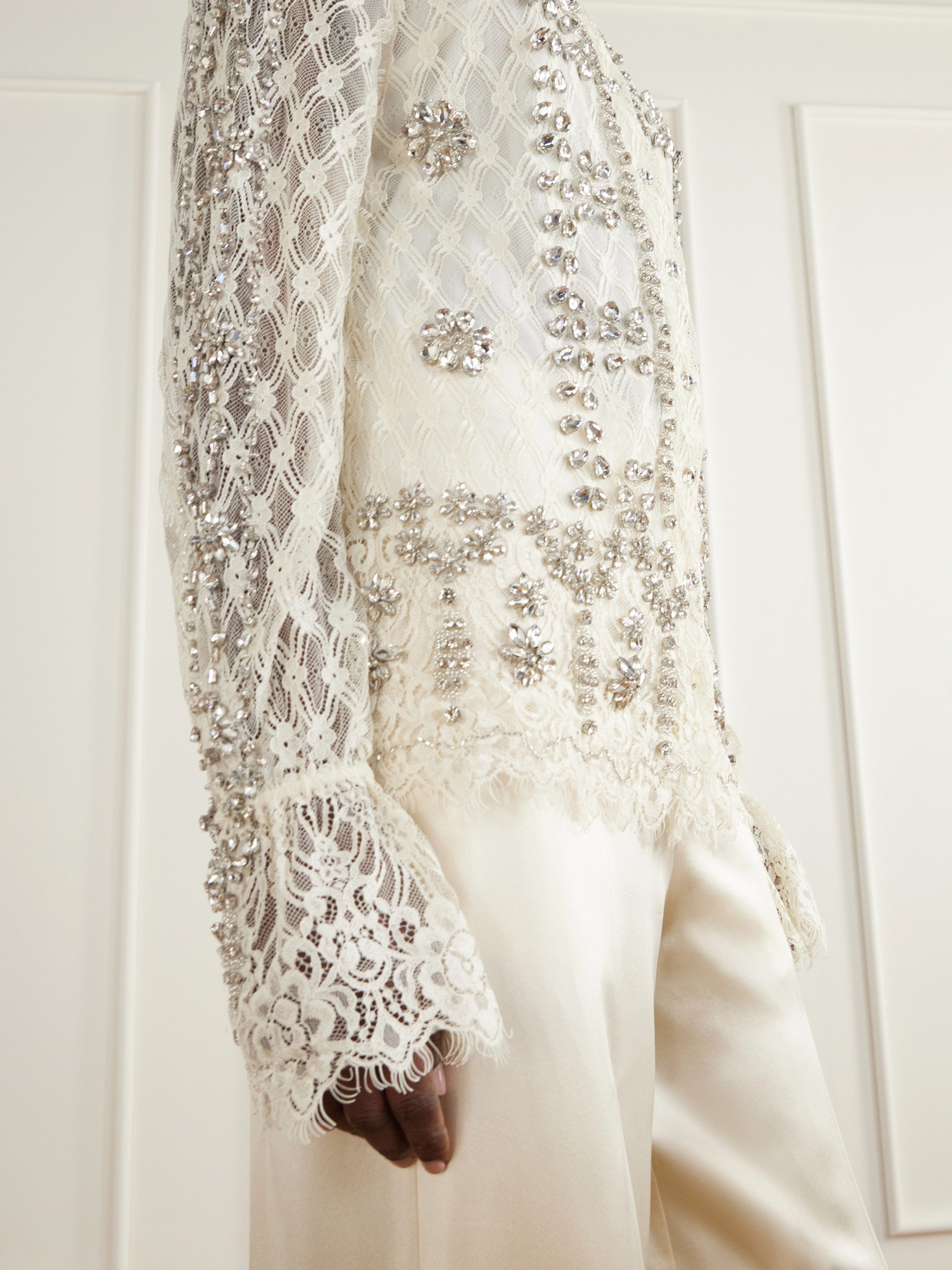 Lilou Embellished Lace Shirt
