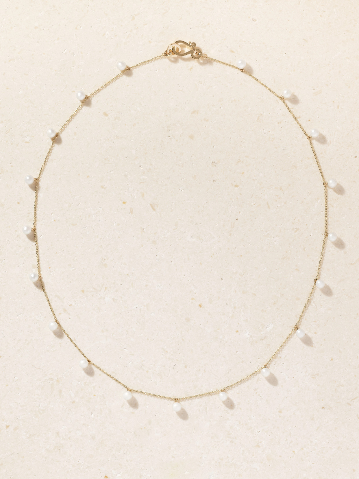 Sophie Bille Brahe Lou Lou 14-karat Recycled Gold Pearl Necklace