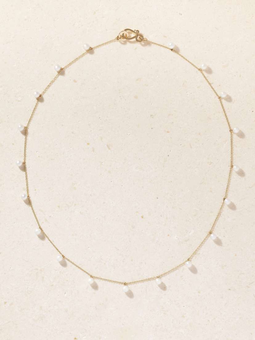 Sophie Bille Brahe Lou Lou 14-karat Recycled Gold Pearl Necklace | Thumbnail 5 Sophie Bille Brahe Lou Lou 14-karat Recycled Gold Pearl Necklace | Thumbnail 5