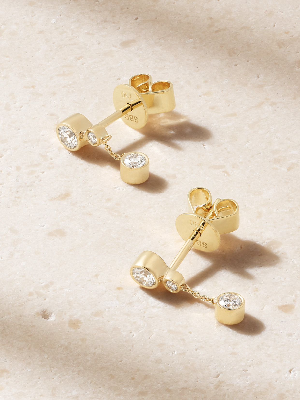 Sophie Bille Brahe Lou Diamant 18-karat Recycled Gold Diamond Earrings