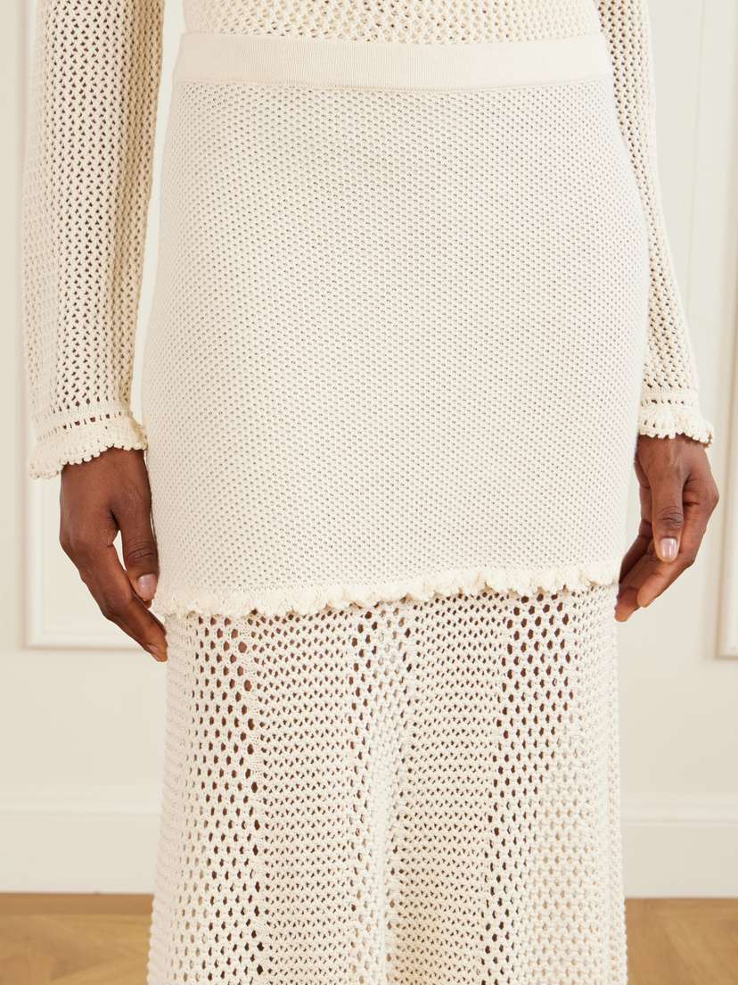 ESCVDO Mural Crocheted Cotton Midi Skirt | Thumbnail 5 ESCVDO Mural Crocheted Cotton Midi Skirt | Thumbnail 5