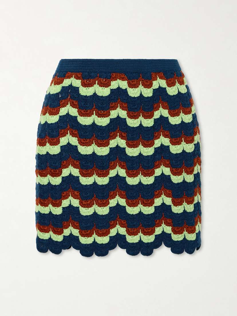 ESCVDO Alba Crocheted Cotton Mini Skirt