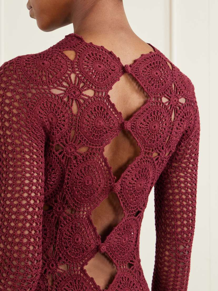 ESCVDO Siula Crocheted Cotton Maxi Dress | Thumbnail 4