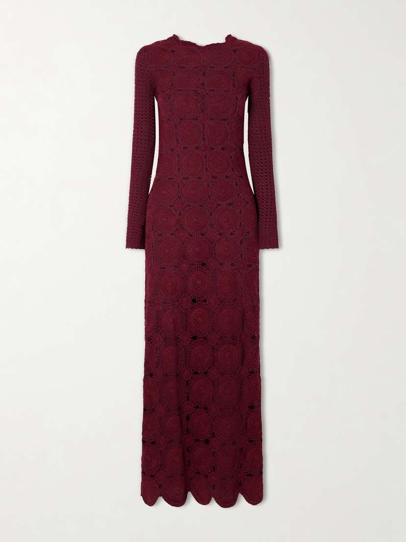 ESCVDO Siula Crocheted Cotton Maxi Dress