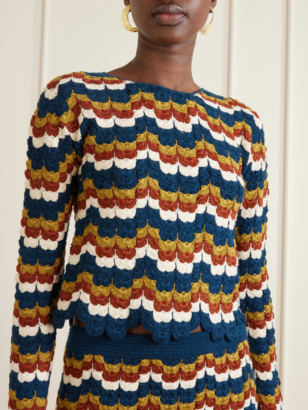 Lucero Crocheted Cotton Blouse
