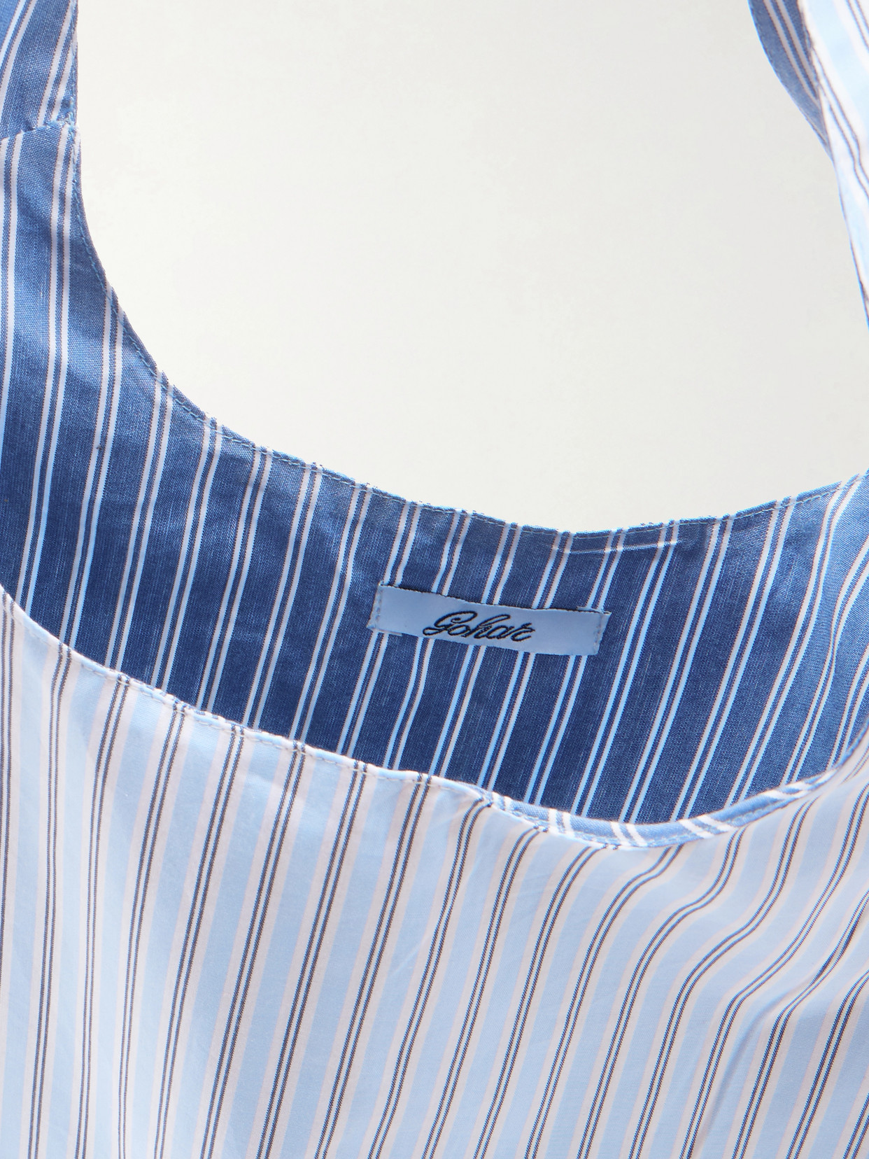 Port Striped Cotton Shoulder Bag