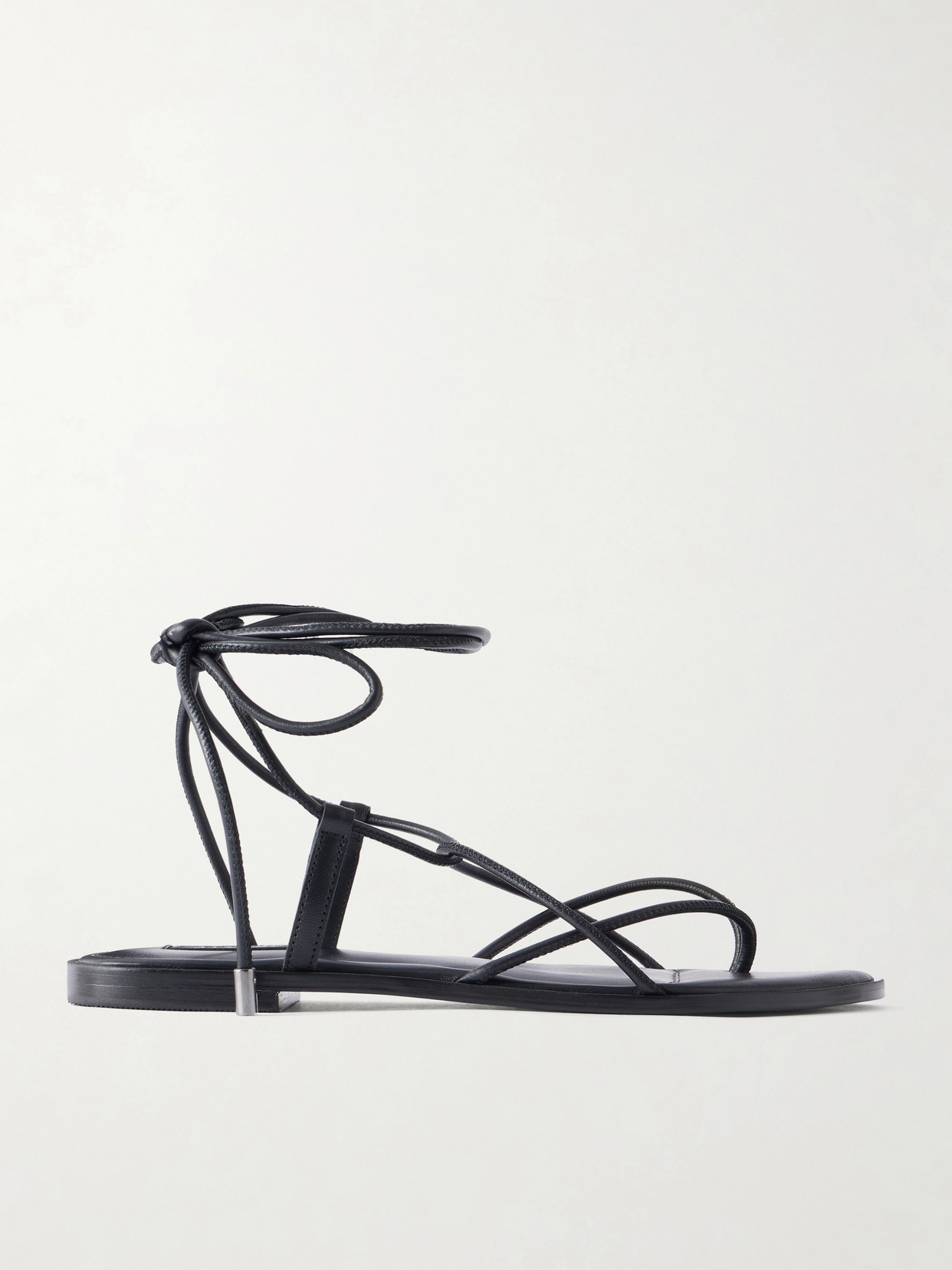 A.emery Odine Wrap Leather Sandals In Black