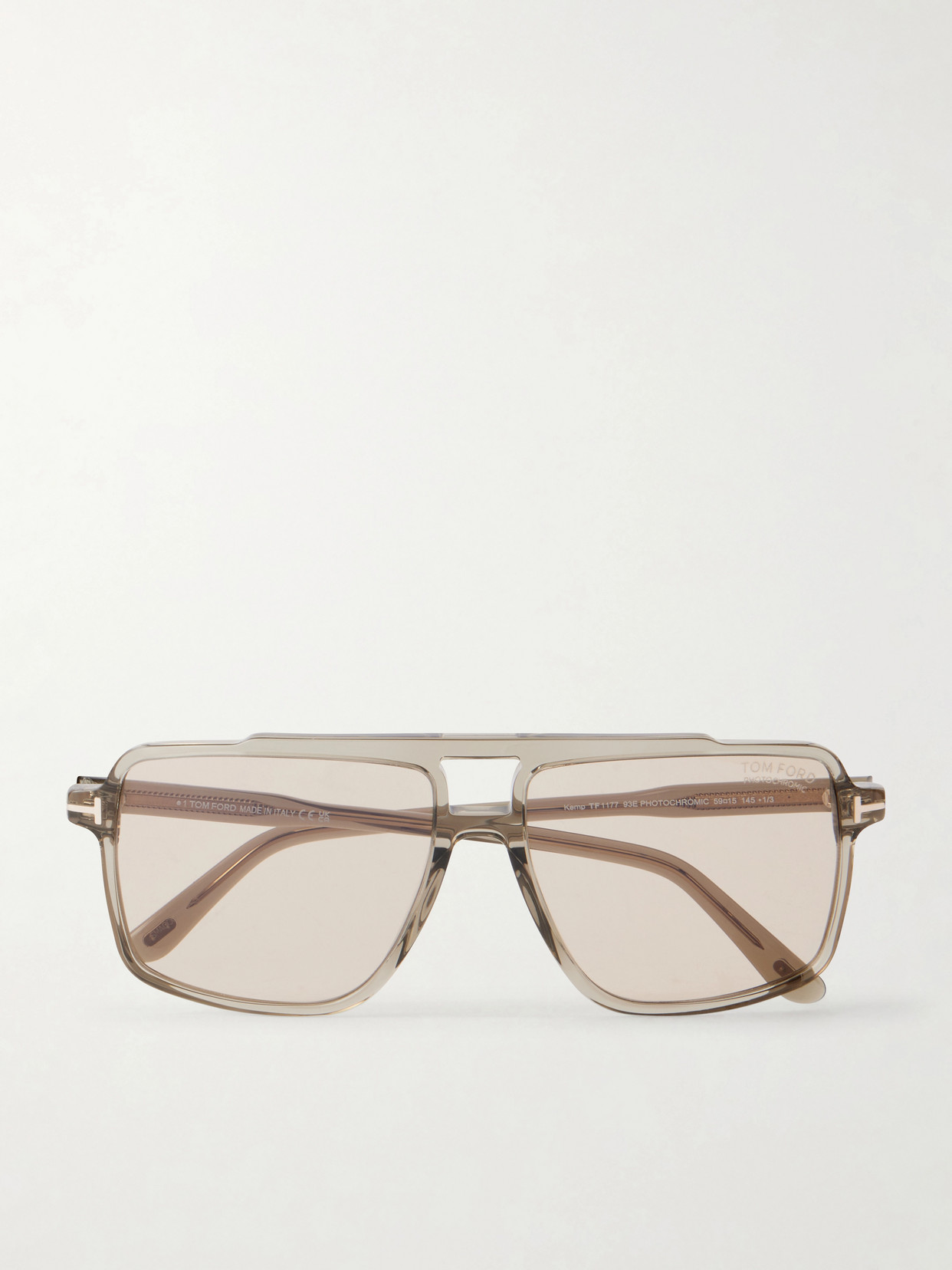 Tom Ford Kemp Aviator-style Acetate Sunglasses In Green
