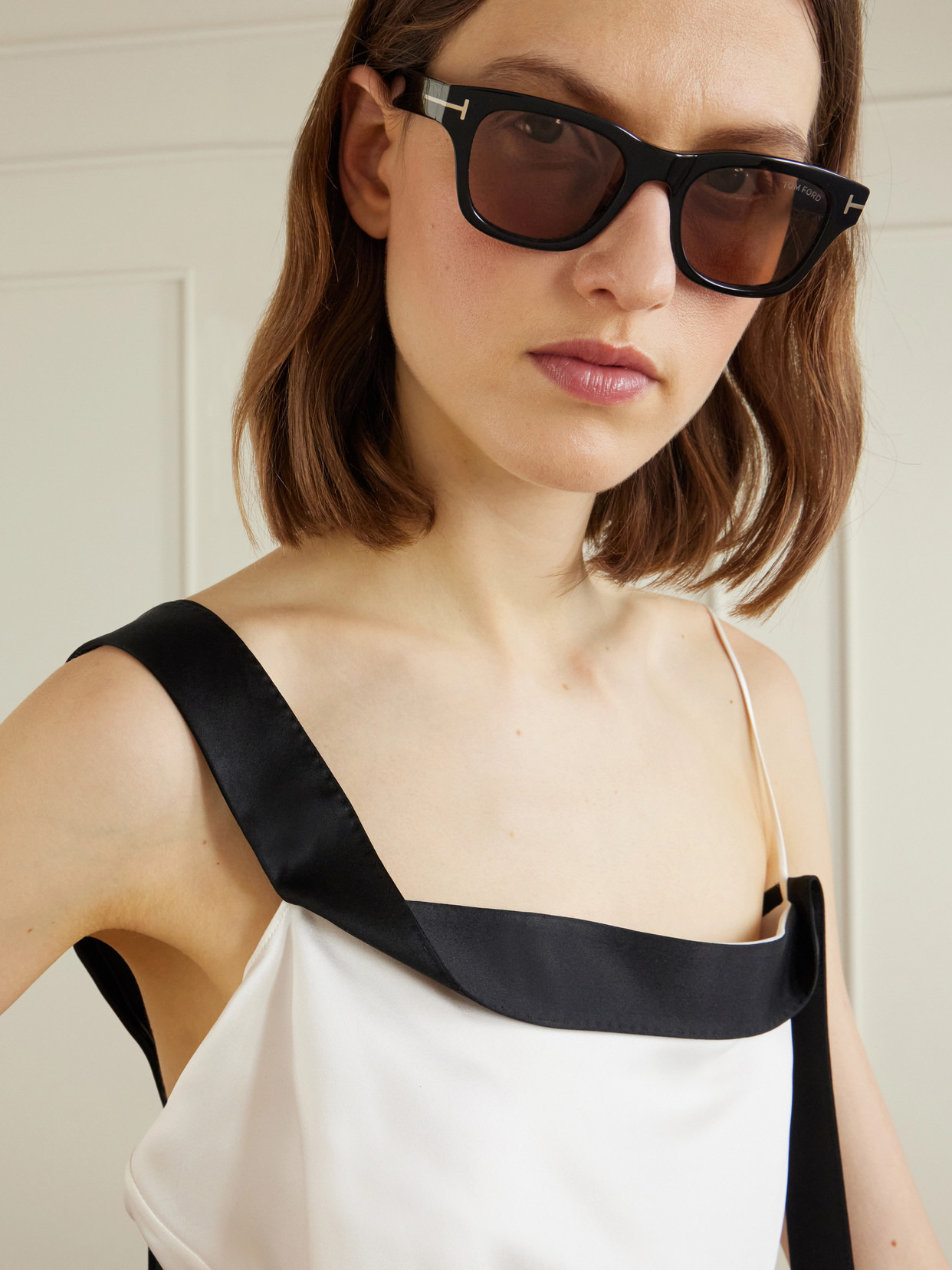 Tom Ford Caleb-02 Square-frame Acetate Sunglasses In Black