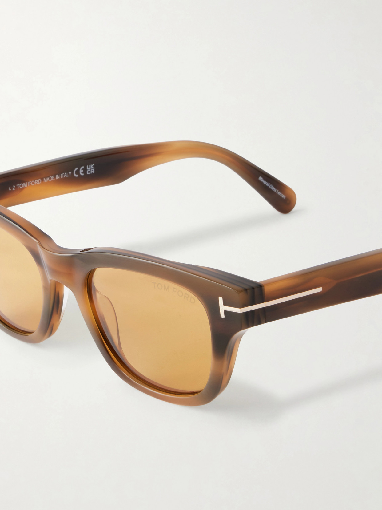 Tom Ford Caleb-02 Square-frame Acetate Sunglasses In Brown