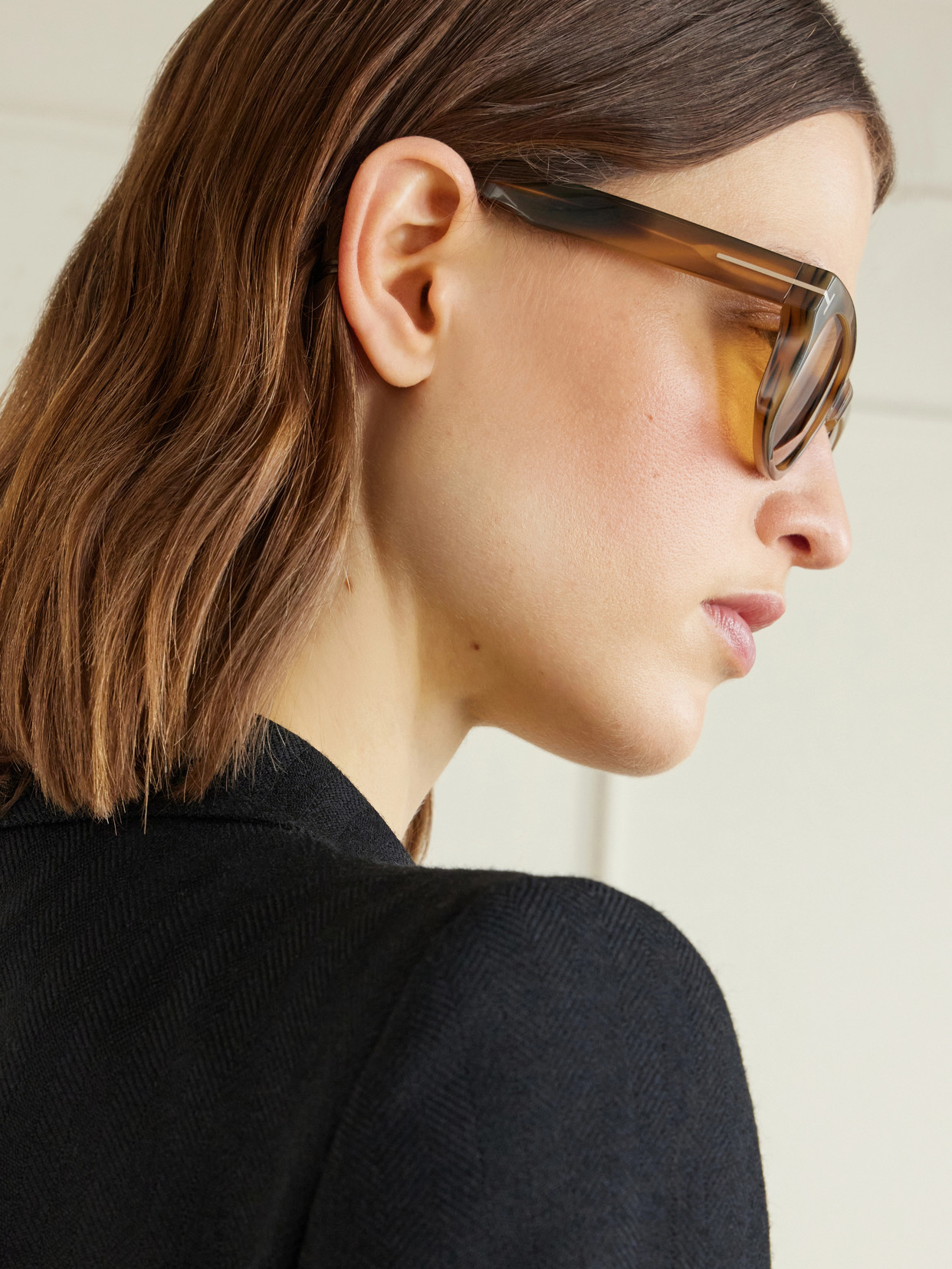 Tom Ford Caleb-02 Square-frame Acetate Sunglasses In Brown