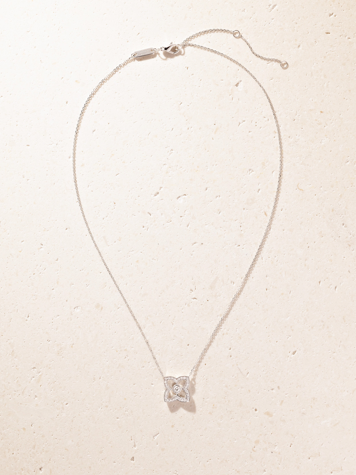 De Beers Enchanted Lotus Bloom 18-karat White Gold Diamond Necklace