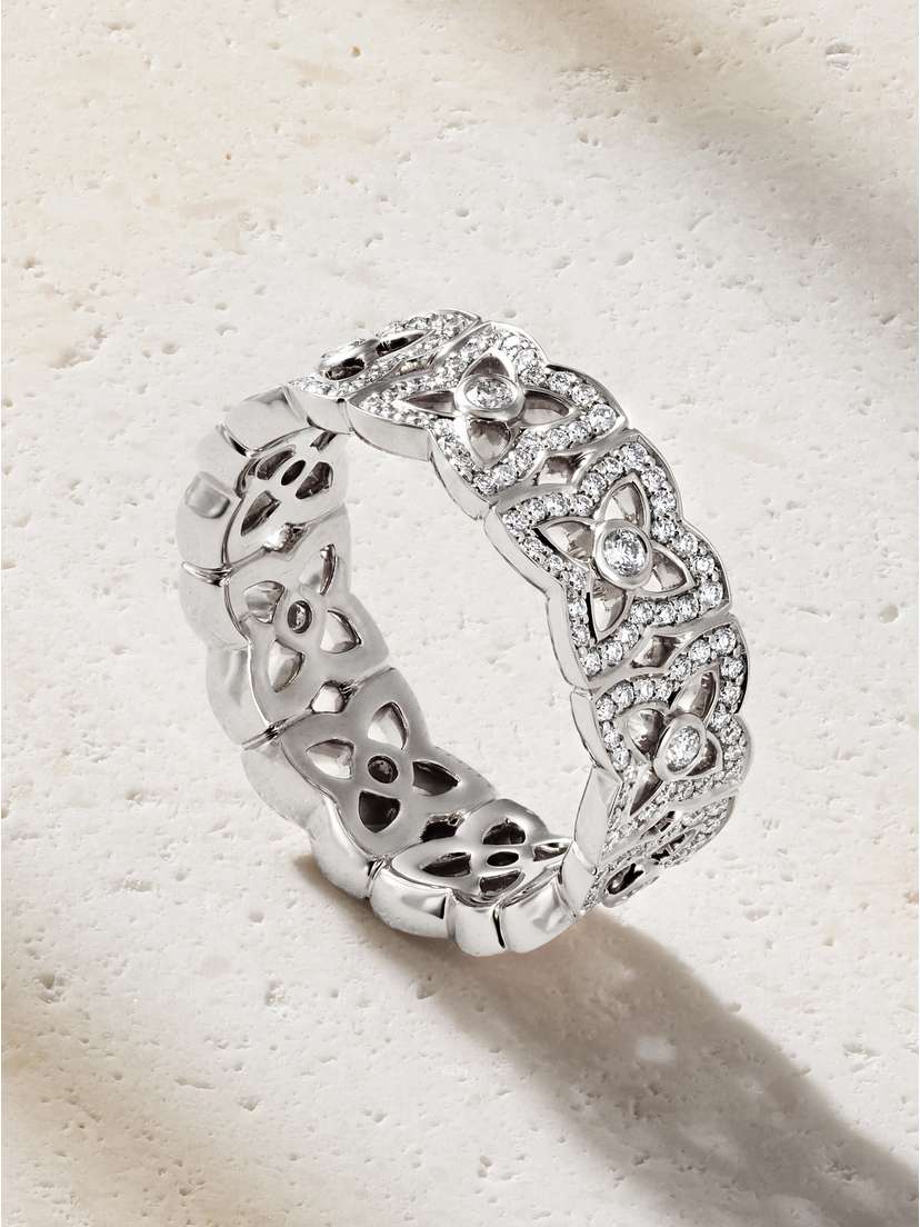 De Beers London Lotus By De Beers 18-karat White Gold Diamond Ring