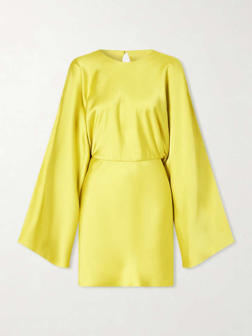 Norma Kamali Obie Satin Mini Dress | Thumbnail 5 Norma Kamali Obie Satin Mini Dress | Thumbnail 5