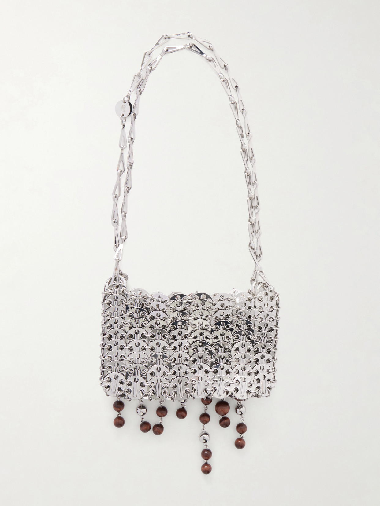 1969 Nano Fringed Beaded Chainmail Shoulder Bag